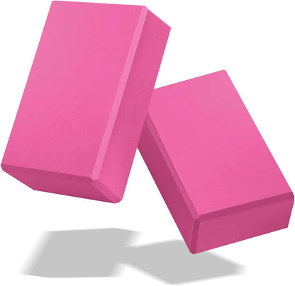 Biguphate Yoga Blocks 2 Pack, EVA Foam Yoga Block Supportive Latex-Free, Non-Slip Exercise Blocks, Yoga Accessories for Pilates, Meditation, Balance, Stretching and Deep Poses - zenfulharmony.com