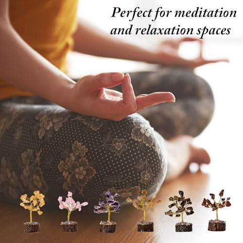 Crystal Tree Gift for Women - Set of 12 Handcrafted Tree of Life Chakra Healing Crystals & Stones for Positive Energy, Good Luck - Perfect Home and Office Decor - Birthday Gifts for Mom & Dad - zenfulharmony.com
