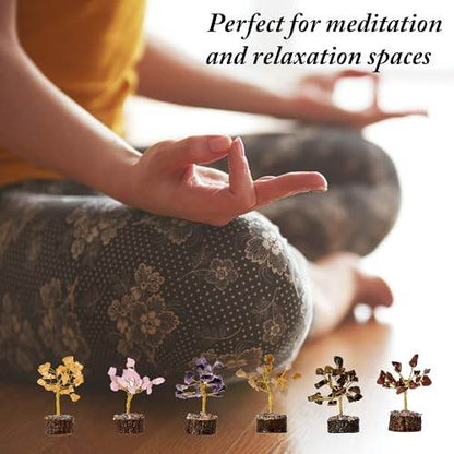Crystal Tree Gift for Women - Set of 12 Handcrafted Tree of Life Chakra Healing Crystals & Stones for Positive Energy, Good Luck - Perfect Home and Office Decor - Birthday Gifts for Mom & Dad - zenfulharmony.com