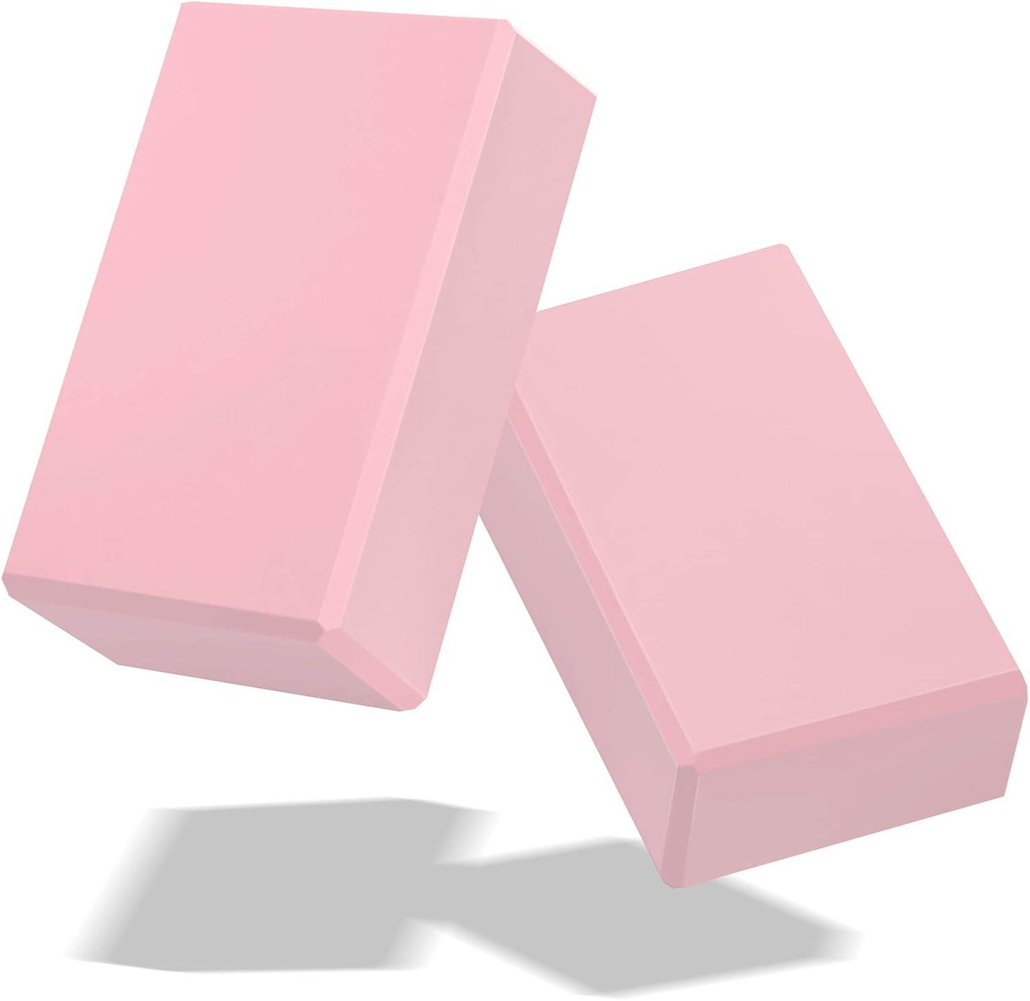 Biguphate Yoga Blocks 2 Pack, EVA Foam Yoga Block Supportive Latex-Free, Non-Slip Exercise Blocks, Yoga Accessories for Pilates, Meditation, Balance, Stretching and Deep Poses - zenfulharmony.com