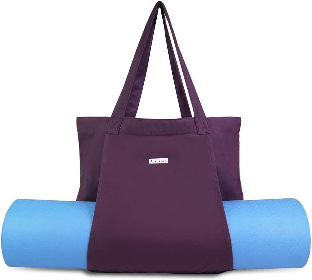Women Yoga Mat Bag Canvas Tote For, Yoga Bags And Carriers Fits All Your Stuff, Pilates, Travel Office Beach Workout - zenfulharmony.com