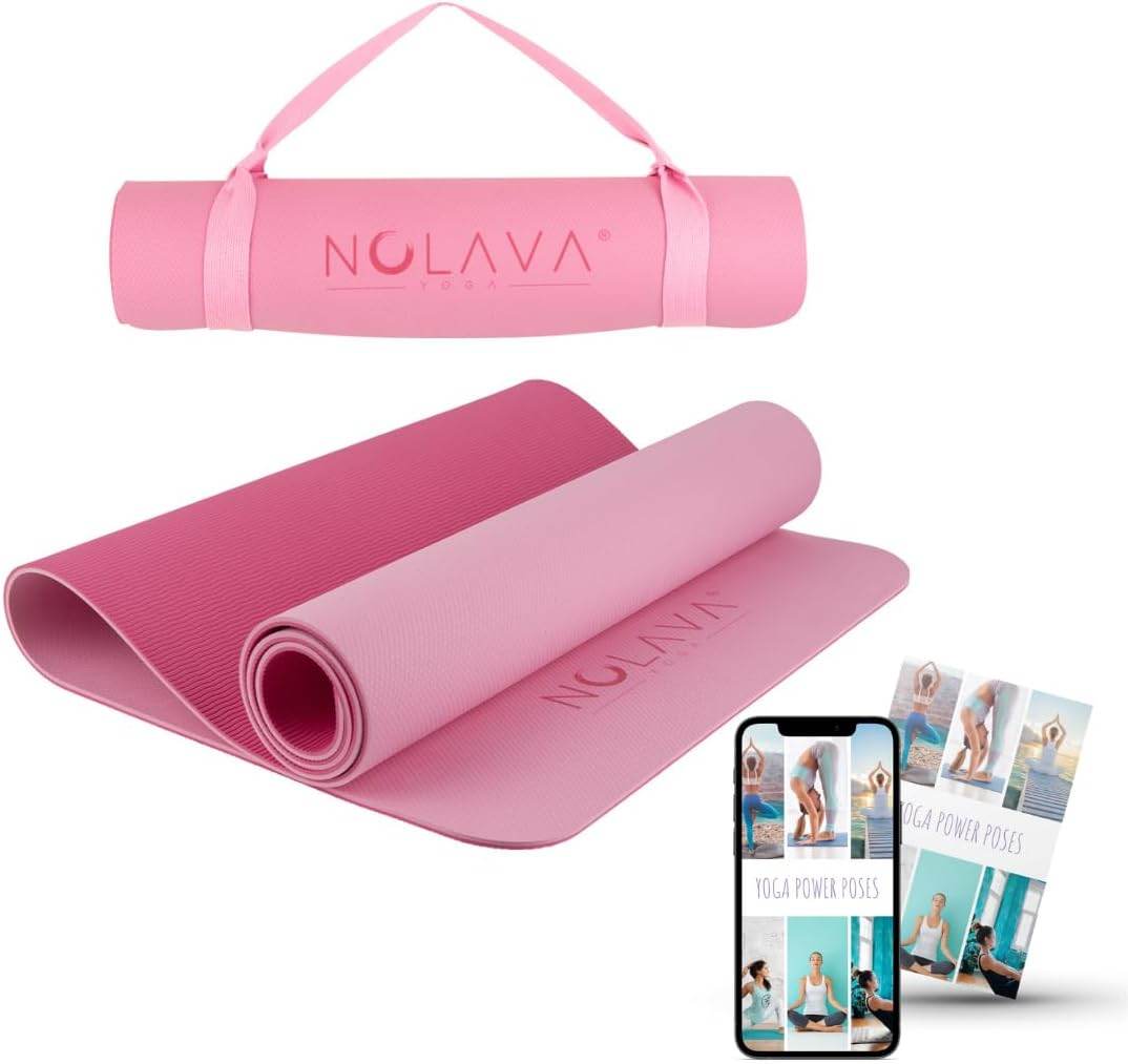 NOLAVA Yoga Mats & Complete Sets - TPE, Non-Slip, Eco-Friendly - Includes Mat, Blocks, Strap, & More (6pc or 7pc Sets) - For Pilates, Yoga & Fitness - zenfulharmony.com