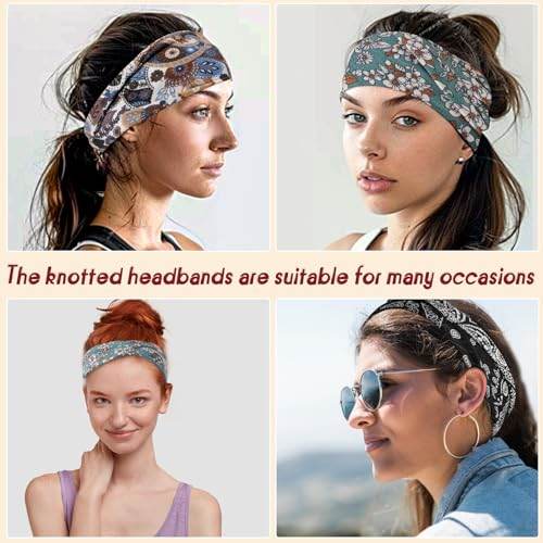obeoby Headbands for Women, 8 Pack Boho Style Headbands Non Slip Fashion Wide Headband Hair Wrap for Daily Use Sport Yoga Running - zenfulharmony.com