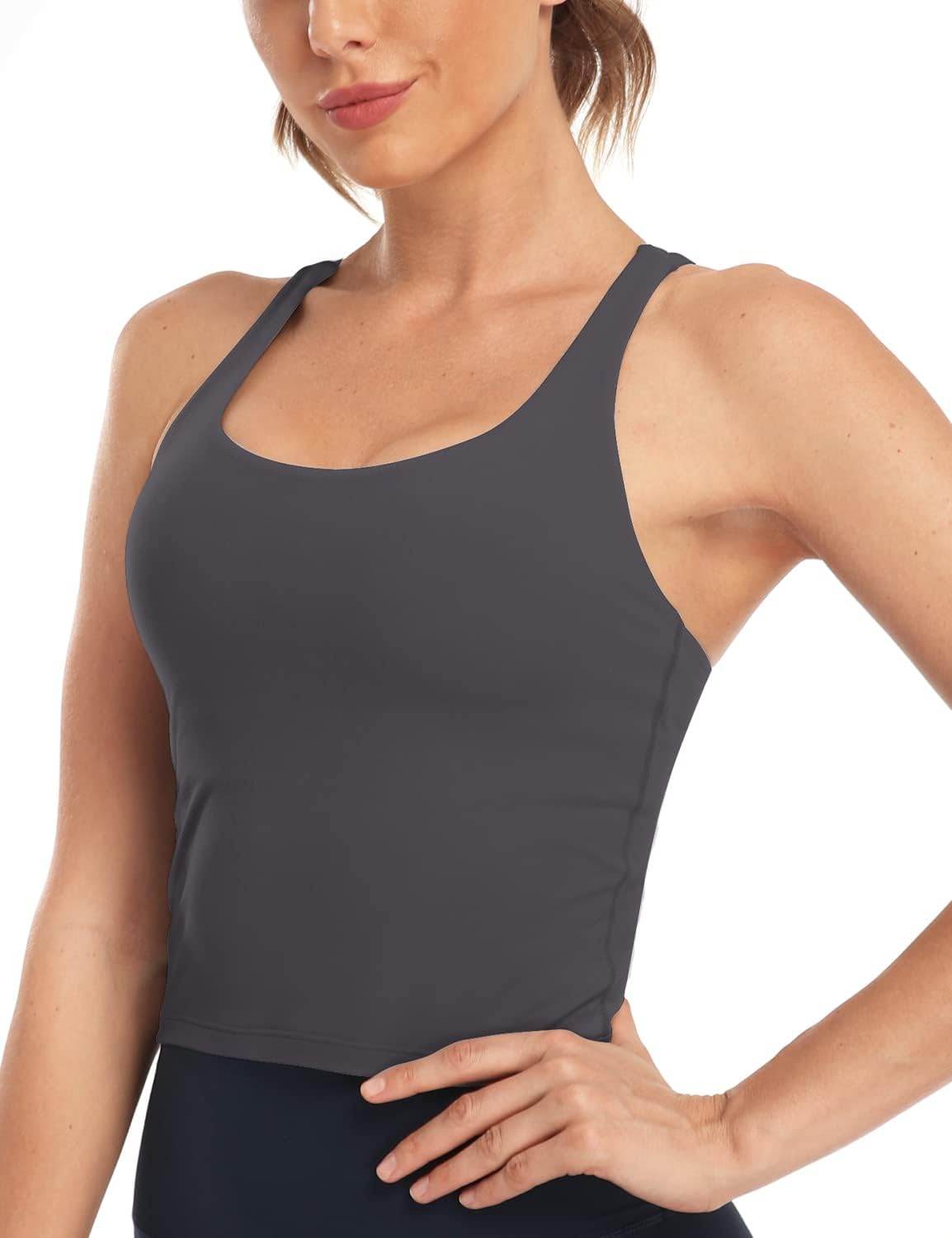 HeyNuts Longline Zeal Bras Medium Impact Wirefree Sports Bras Workout Tank Tops with Removable Pads, A-D Cups - zenfulharmony.com