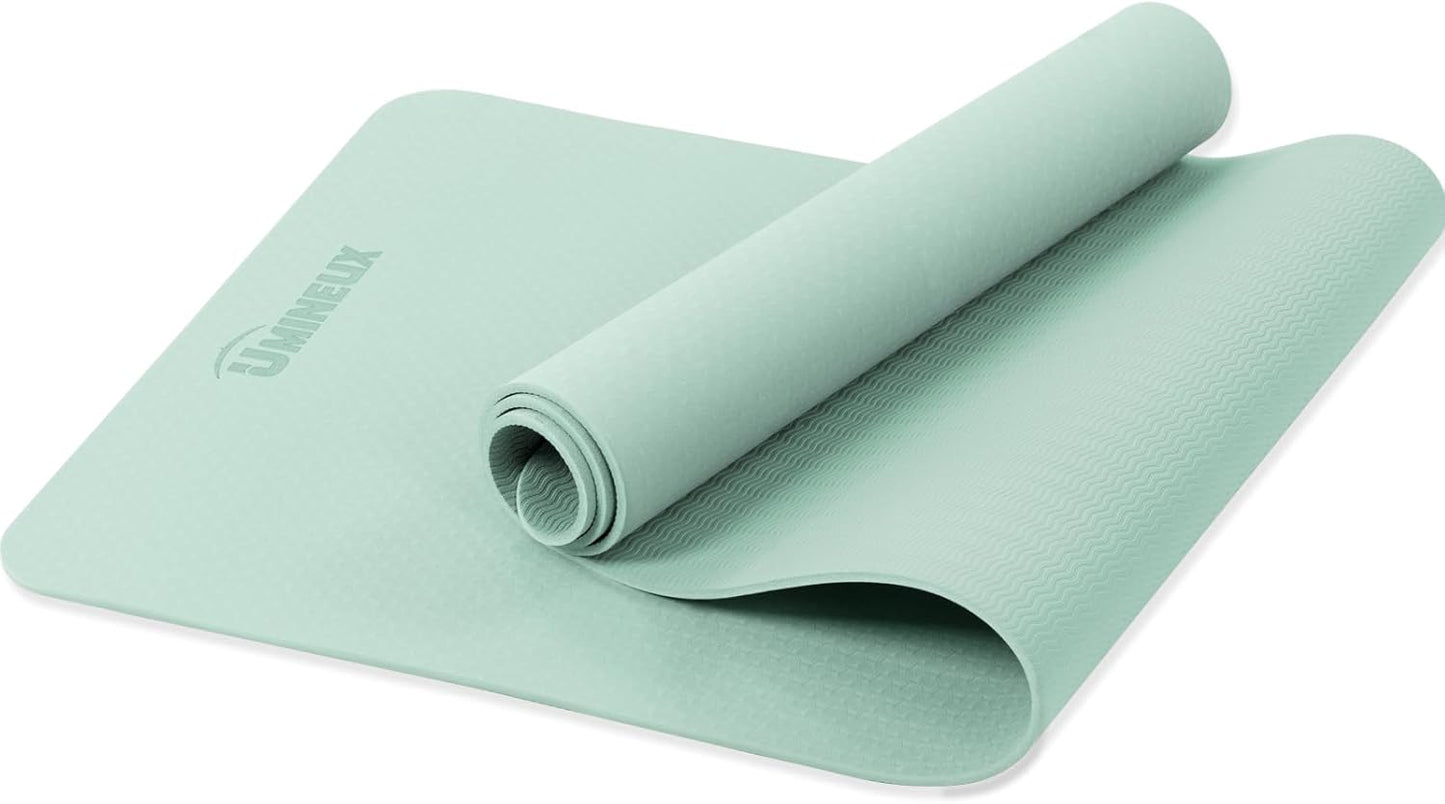 Yoga Mat Non Slip, Pilates Fitness Mats, Eco Friendly, Anti-Tear 1/4" Thick Yoga Mats for Women, Exercise Mats for Home Workout with Carrying Sling and Storage Bag - zenfulharmony.com