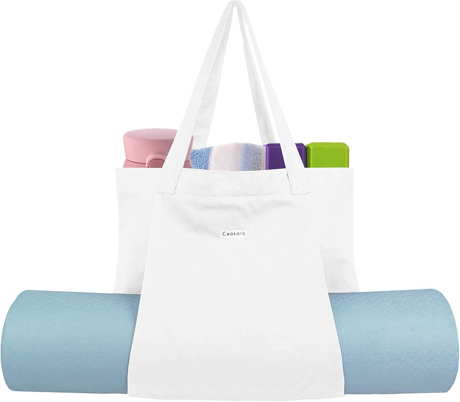 Women Yoga Mat Bag Canvas Tote For, Yoga Bags And Carriers Fits All Your Stuff, Pilates, Travel Office Beach Workout - zenfulharmony.com