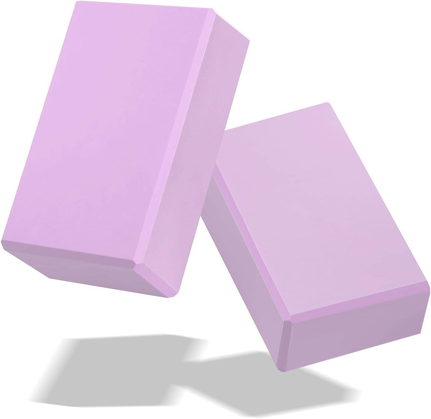 Biguphate Yoga Blocks 2 Pack, EVA Foam Yoga Block Supportive Latex-Free, Non-Slip Exercise Blocks, Yoga Accessories for Pilates, Meditation, Balance, Stretching and Deep Poses - zenfulharmony.com