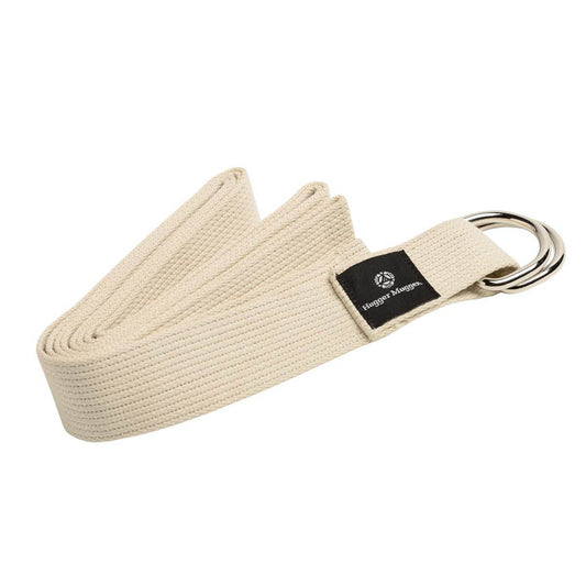 Hugger Mugger D-Ring Yoga Strap (Natural, 6 ft.) - zenfulharmony.com