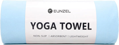 Eunzel 2 Pack Hot Yoga Towel Non Slip Yoga Mat Towel Non-Slip Sweat Absorbent Microfiber Towel for Hot Yoga, Pilates and Workout 72" x 26.5", Blue/Purple - zenfulharmony.com