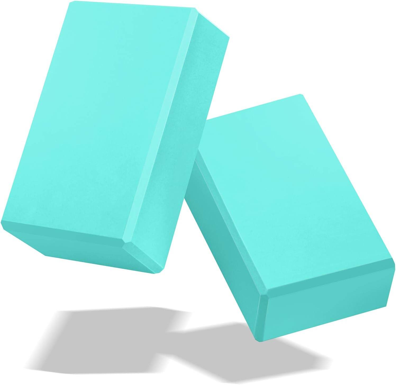 Biguphate Yoga Blocks 2 Pack, EVA Foam Yoga Block Supportive Latex-Free, Non-Slip Exercise Blocks, Yoga Accessories for Pilates, Meditation, Balance, Stretching and Deep Poses - zenfulharmony.com