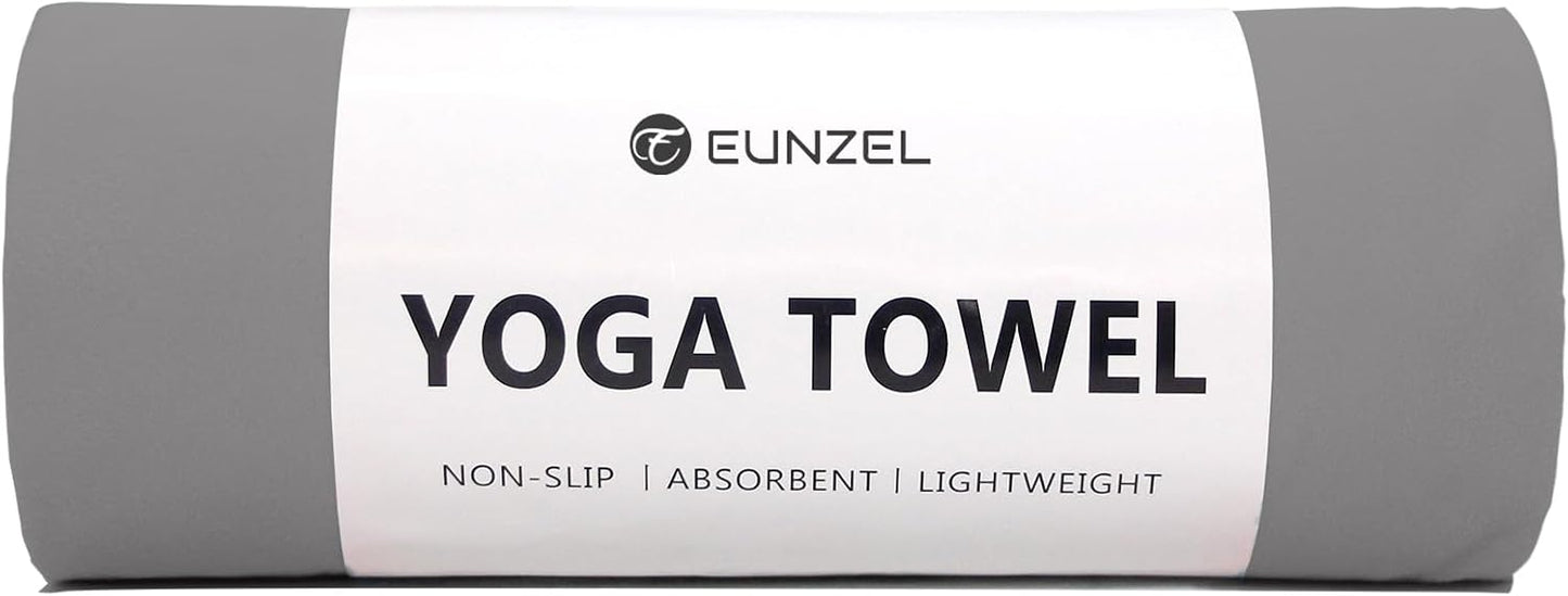 Eunzel 2 Pack Hot Yoga Towel Non Slip Yoga Mat Towel Non-Slip Sweat Absorbent Microfiber Towel for Hot Yoga, Pilates and Workout 72" x 26.5", Blue/Purple - zenfulharmony.com