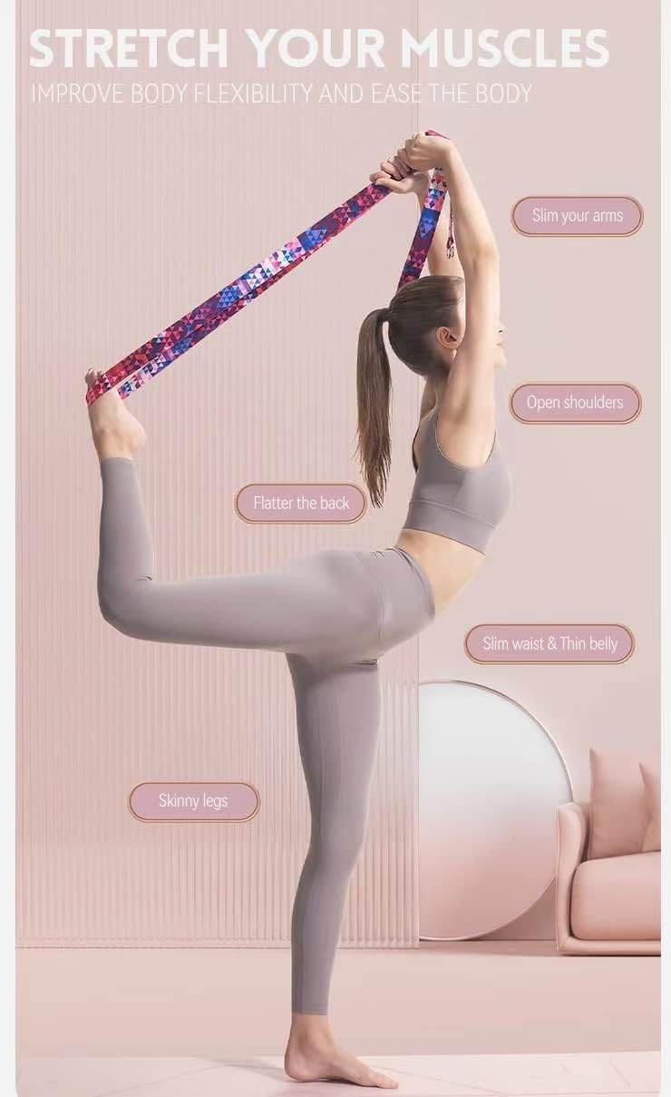 Aozora Yoga Strap for Stretching Yoga Bands Yoga Belt Pilates Straps with Extra Safe Adjustable D-Ring Buckle, 8 feet Non-Elastis Yoga Accessories for Pilates - zenfulharmony.com