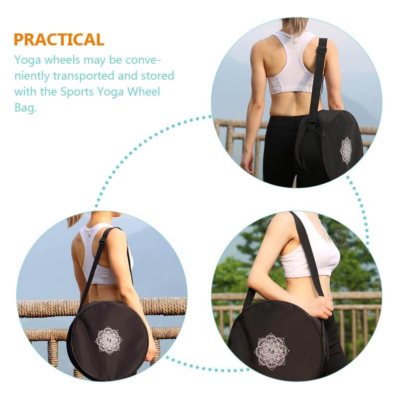 Yoga Block Storage Bag Yoga Wheel Carrier with Adjustable Strap Large Capacity Sports Bag for Gym Studio Outdoor Use - zenfulharmony.com
