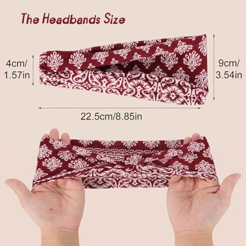 obeoby Headbands for Women, 8 Pack Boho Style Headbands Non Slip Fashion Wide Headband Hair Wrap for Daily Use Sport Yoga Running - zenfulharmony.com