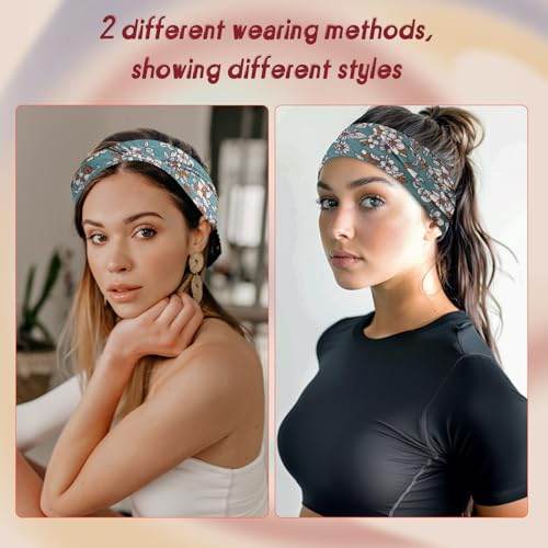 obeoby Headbands for Women, 8 Pack Boho Style Headbands Non Slip Fashion Wide Headband Hair Wrap for Daily Use Sport Yoga Running - zenfulharmony.com