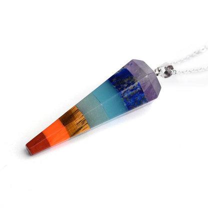 Seven chakra hexagonal Pendant - zenfulharmony.com