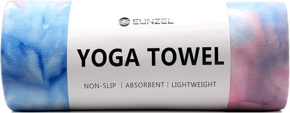 Eunzel 2 Pack Hot Yoga Towel Non Slip Yoga Mat Towel Non-Slip Sweat Absorbent Microfiber Towel for Hot Yoga, Pilates and Workout 72" x 26.5", Blue/Purple - zenfulharmony.com
