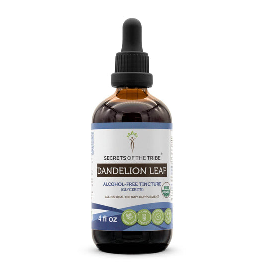 Secrets of the Tribe Dandelion Leaf USDA Organic | Alcohol-Free Extract, High-Potency Herbal Drops | Made from 100% Certified Organic Dandelion Leaf (Taraxacum Officinale) Dried Leaf 4 fl oz - zenfulharmony.com