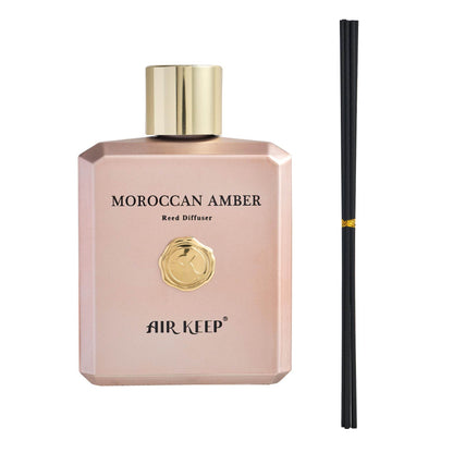 Airkeep Reed Diffuser Set -10.15 oz(300ml) Moroccan Amber Fragrance Diffuser, Luxury Aromatherapy Reed Diffuser, Scented Oil Diffuser with Reed Sticks for Home&Office Decor, Fragrance and Gifts - zenfulharmony.com