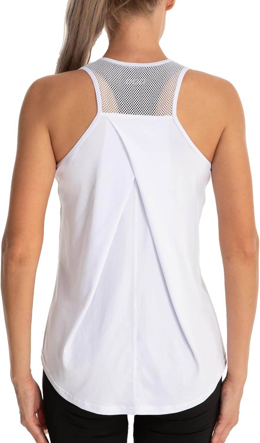 Aeuui Womens Workout Tops for Women Racerback Tank Tops Mesh Yoga Shirts Athletic Running Tank Tops Sleeveless Gym Clothes - zenfulharmony.com