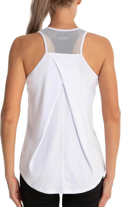 Aeuui Womens Workout Tops for Women Racerback Tank Tops Mesh Yoga Shirts Athletic Running Tank Tops Sleeveless Gym Clothes - zenfulharmony.com