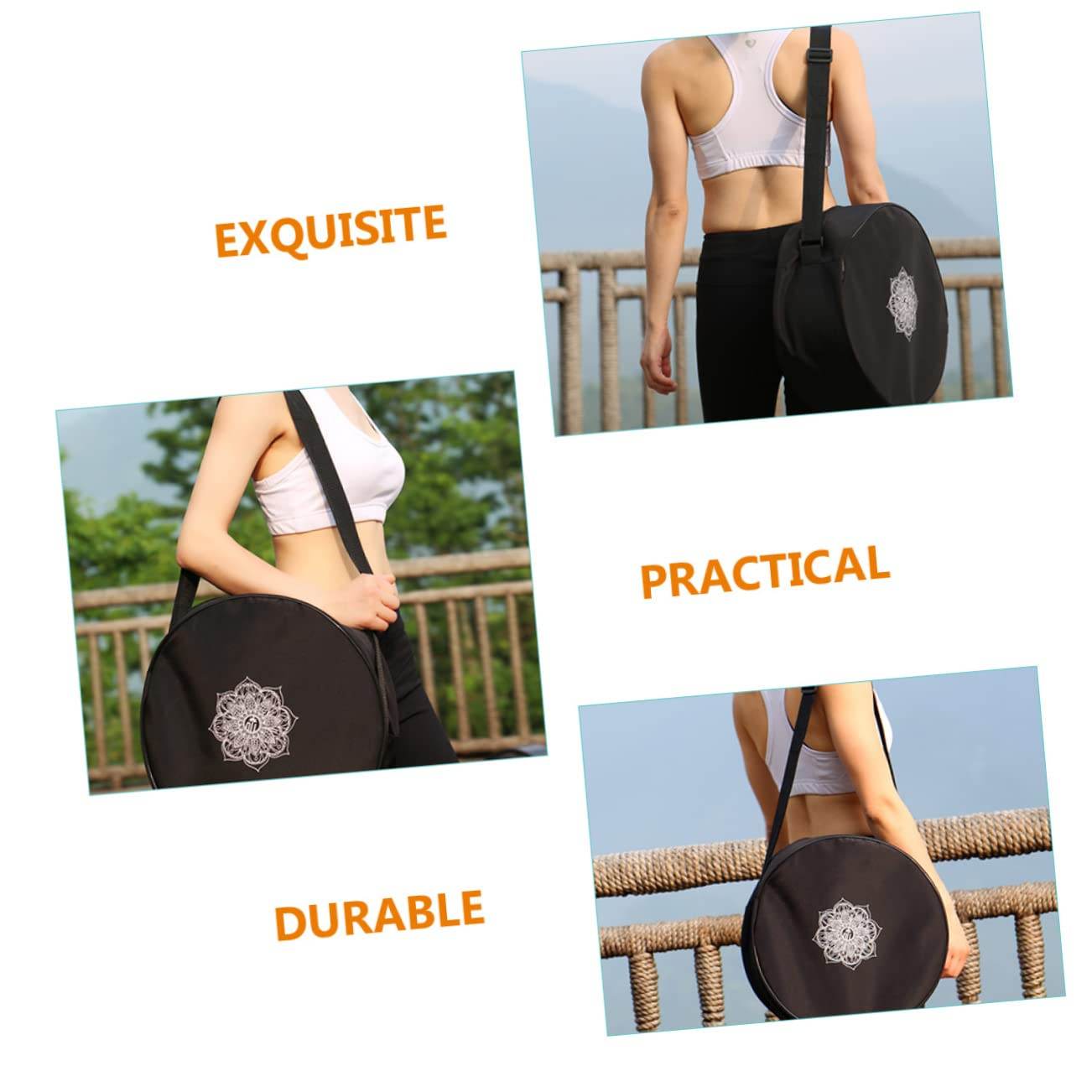 Gogogmee Large Capacity Yoga Block Storage Carrier Bag Sling for Yoga Mats and Accessories Versatile Organizer for Back Roller and Sports Gear - zenfulharmony.com