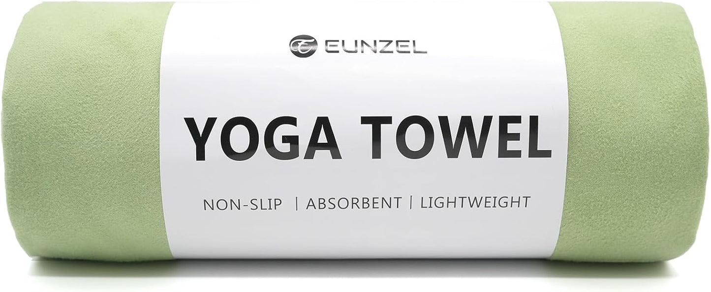 Eunzel 2 Pack Hot Yoga Towel Non Slip Yoga Mat Towel Non-Slip Sweat Absorbent Microfiber Towel for Hot Yoga, Pilates and Workout 72" x 26.5", Blue/Purple - zenfulharmony.com