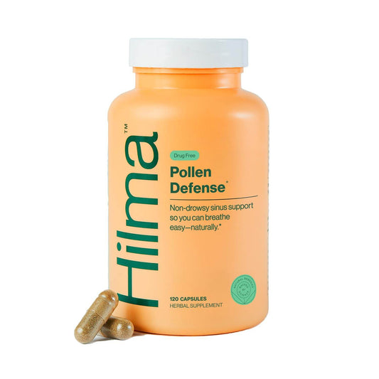 Hilma Natural Sinus Support – All Day Allergy & Sinus Relief from Pollen & Dust w/Butterbur, Stinging Nettles & Spirulina - Non-Drowsy - Organic, Clinically Proven Ingredients - 120 Vegan Capsules - zenfulharmony.com