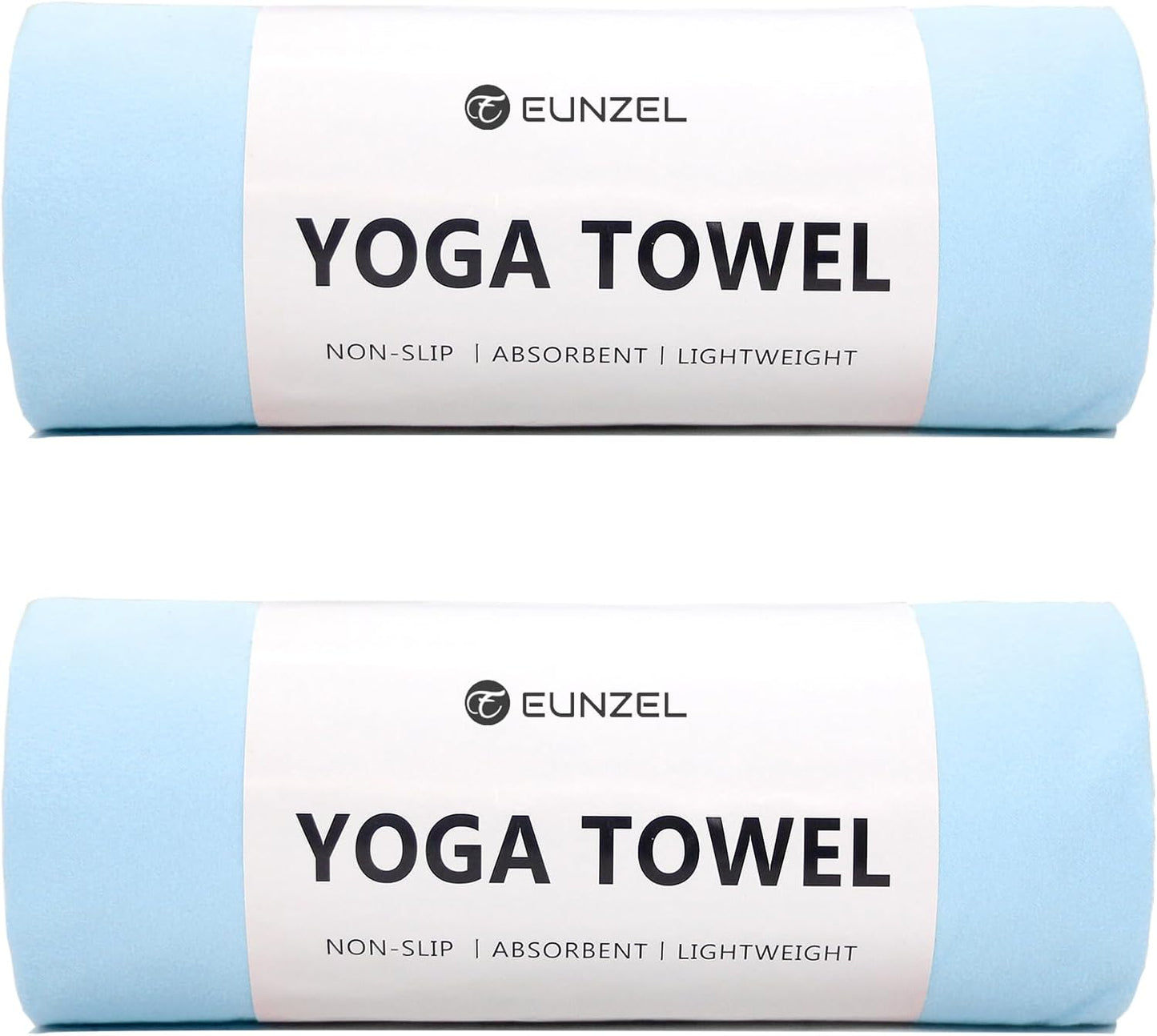 Eunzel 2 Pack Hot Yoga Towel Non Slip Yoga Mat Towel Non-Slip Sweat Absorbent Microfiber Towel for Hot Yoga, Pilates and Workout 72" x 26.5", Blue/Purple - zenfulharmony.com