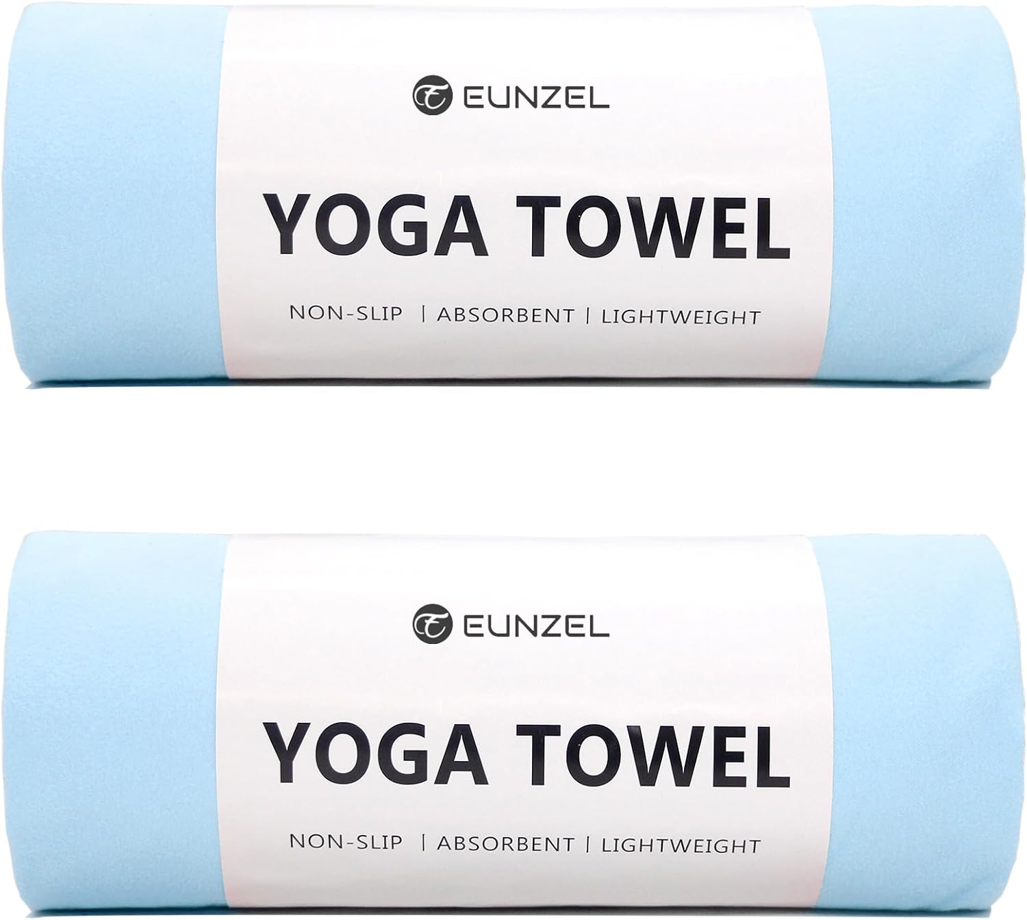 Eunzel 2 Pack Hot Yoga Towel Non Slip Yoga Mat Towel Non-Slip Sweat Absorbent Microfiber Towel for Hot Yoga, Pilates and Workout 72" x 26.5", Blue/Purple - zenfulharmony.com