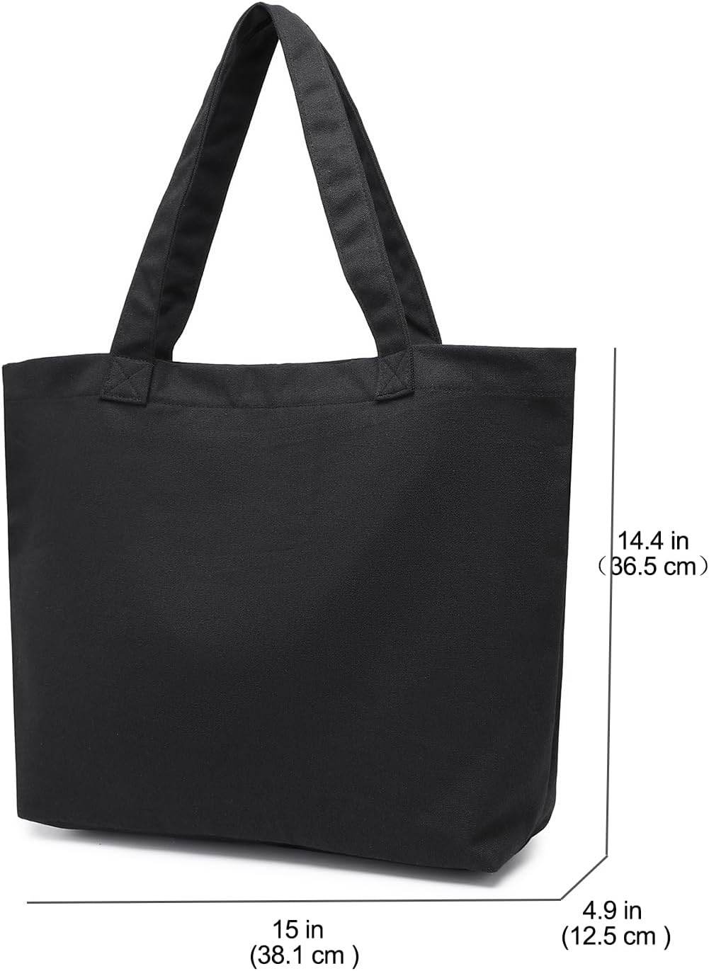 Moyaqi Canvas Tote Bag with Yoga Mat Carrier Pocket Carryall Shoulder Bag for Office, Workout, Pilates, Travel, Beach and Gym - zenfulharmony.com