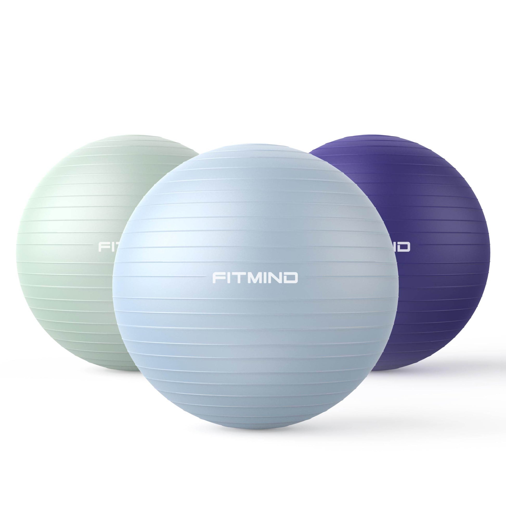 FITMIND Extra Thick Exercise Ball 75cm Yoga Ball for Workout Pregnancy Stability,Anti-Burst and Slip Resistant Swiss Ball with Pump for Yoga, Pilates, Fitness,Birthing,Physical Therapy (Purple 5265C) - zenfulharmony.com