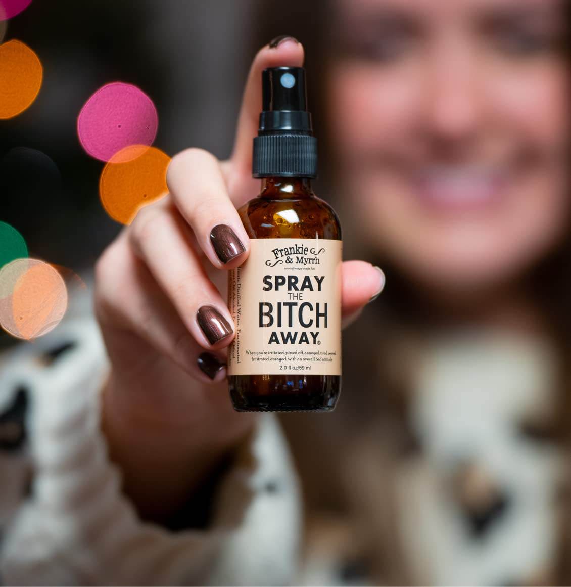 Frankie & Myrrh Spray The B Away | Bergamot, Lavender, Geranium, Frankincense Essential Oil Light Perfume | Aromatherapy for Irritability, Relaxation and Emotional Balance | Room/Linen Spray - zenfulharmony.com