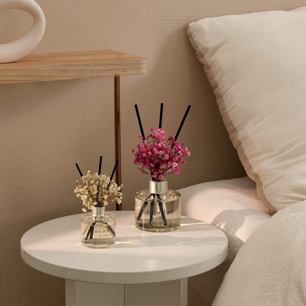 COCODOR Flower Reed Diffuser Set / 6.7oz / Garden Lavender/Scent Diffuser with Sticks Home Fragrance Oil Reed Diffuser for Bathroom Shelf Decor - zenfulharmony.com