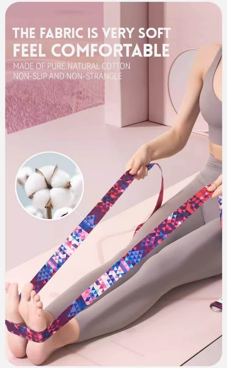 Aozora Yoga Strap for Stretching Yoga Bands Yoga Belt Pilates Straps with Extra Safe Adjustable D-Ring Buckle, 8 feet Non-Elastis Yoga Accessories for Pilates - zenfulharmony.com