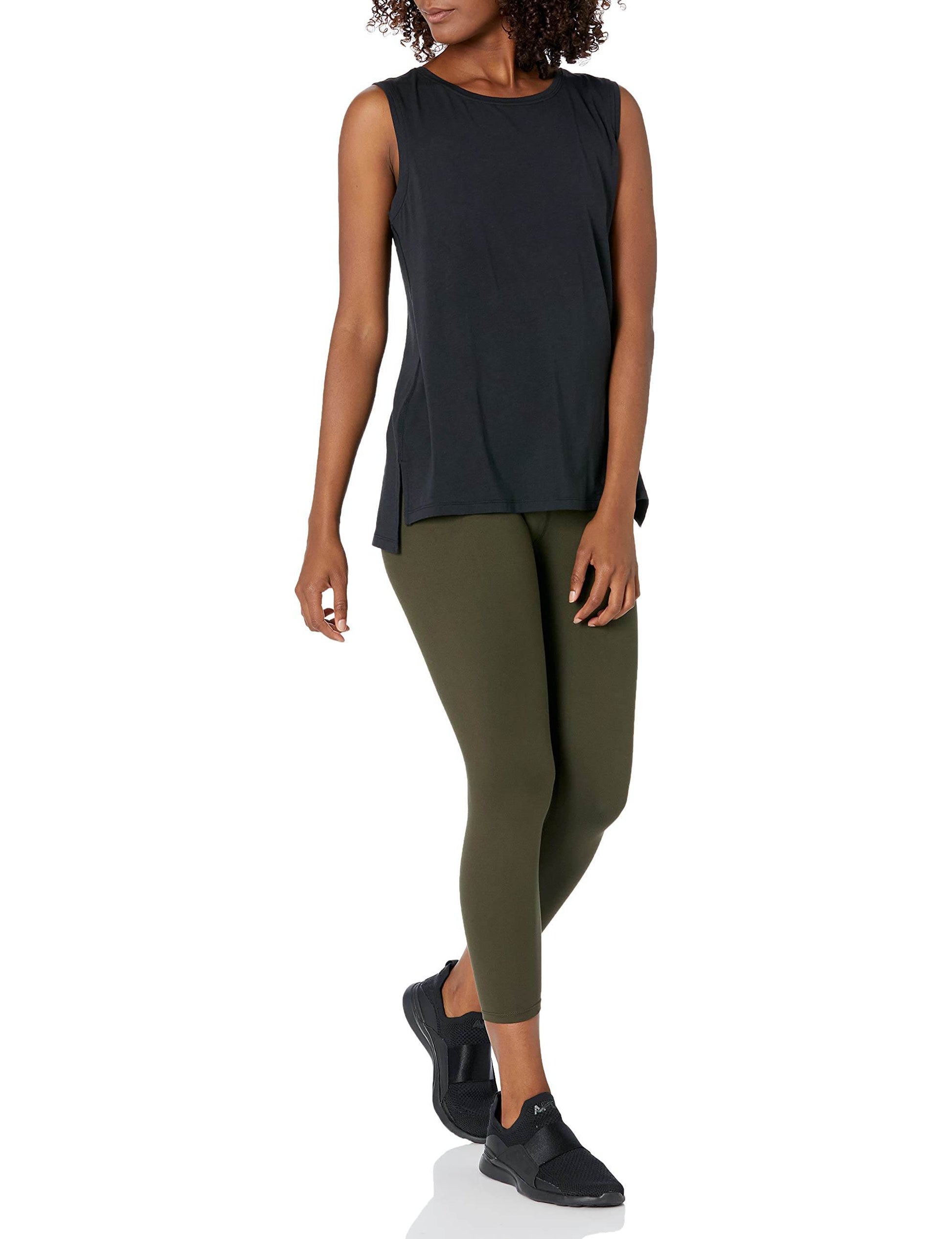 Amazon Essentials Women's Soft Cotton Relaxed-Fit Yoga Tank (Available in Plus Size) (Previously Core 10), Black, X-Large - zenfulharmony.com