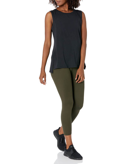 Amazon Essentials Women's Soft Cotton Relaxed-Fit Yoga Tank (Available in Plus Size) (Previously Core 10), Black, X-Large - zenfulharmony.com