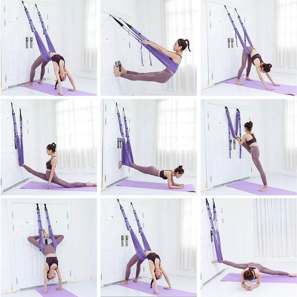 Leg Stretcher Strap, Stretching Equipment with Door Anchor Flexibility Trainer Backbend Assist for Dance Aerial Yoga Ballet Leg Stretching Exercise - zenfulharmony.com