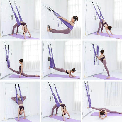 Leg Stretcher Strap, Stretching Equipment with Door Anchor Flexibility Trainer Backbend Assist for Dance Aerial Yoga Ballet Leg Stretching Exercise - zenfulharmony.com