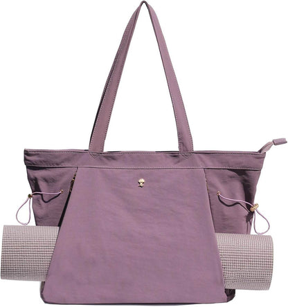 ESVAN Yoga Tote Bag for Women Shoulder Bags Drawstring for Office Workout Travel Carryall Pilates Gym and Beach - zenfulharmony.com