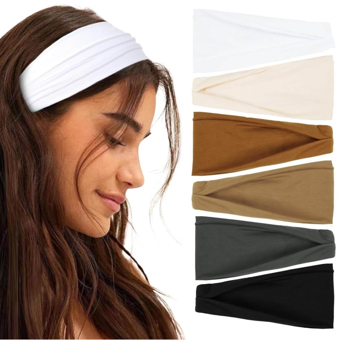 Huachi Non Slip Headbands for Fashion Workout Yoga Sports Exercise Sweatbands Summer Accessories Elastic Bands - zenfulharmony.com