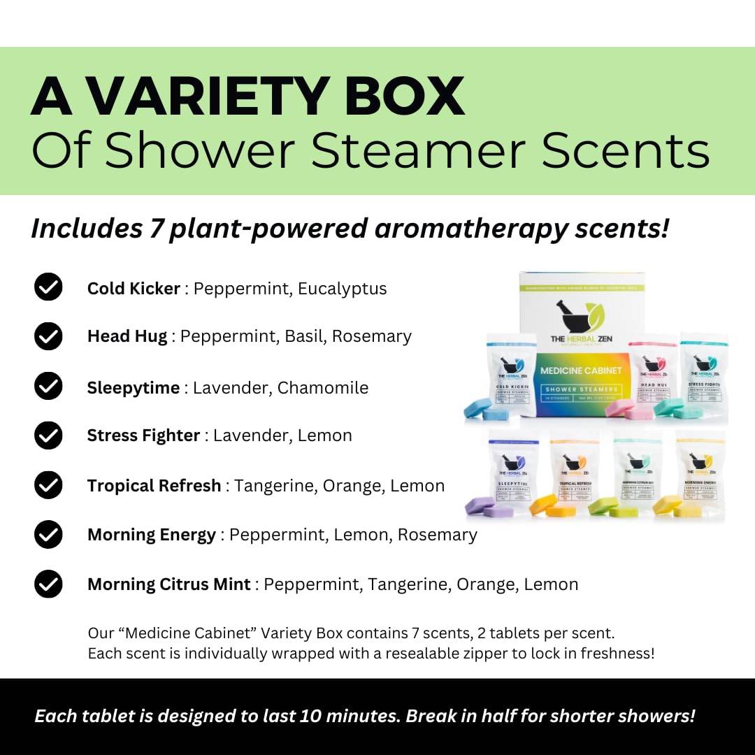 Shower Steamers Aromatherapy Variety Pack - Shower Bombs Made in the USA - Aromatherapy Bath Gifts for Women - Shower Steamers for Women - Shower Tablets Christmas Gift Stocking Stuffer - zenfulharmony.com
