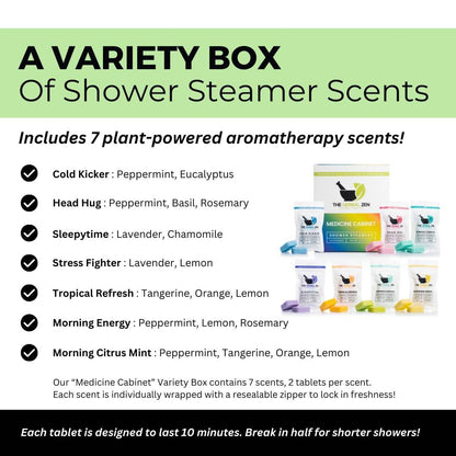 Shower Steamers Aromatherapy Variety Pack - Shower Bombs Made in the USA - Aromatherapy Bath Gifts for Women - Shower Steamers for Women - Shower Tablets Christmas Gift Stocking Stuffer - zenfulharmony.com
