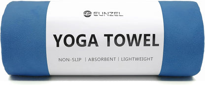 Eunzel 2 Pack Hot Yoga Towel Non Slip Yoga Mat Towel Non-Slip Sweat Absorbent Microfiber Towel for Hot Yoga, Pilates and Workout 72" x 26.5", Blue/Purple - zenfulharmony.com