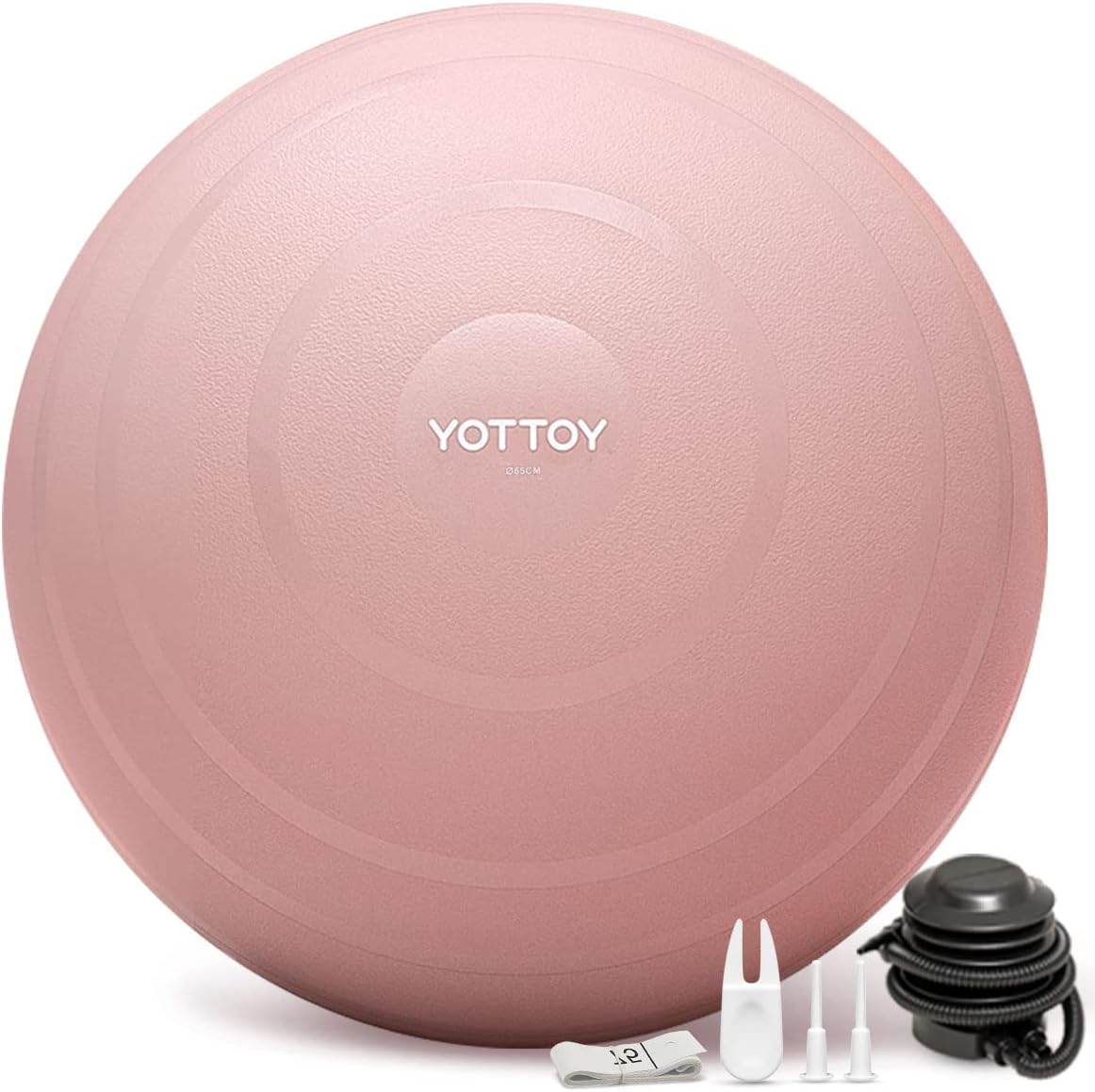 YOTTOY Anti-Burst Exercise Ball for Working Out, Yoga Ball for Pregnancy,Extra Thick Workout Ball for Physical Therapy,Stability Ball for Ball Chair Fitness with Pump - zenfulharmony.com