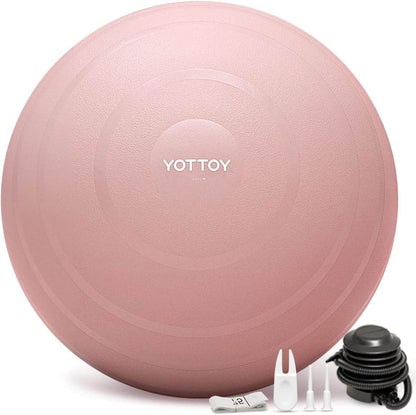 YOTTOY Anti-Burst Exercise Ball for Working Out, Yoga Ball for Pregnancy,Extra Thick Workout Ball for Physical Therapy,Stability Ball for Ball Chair Fitness with Pump - zenfulharmony.com