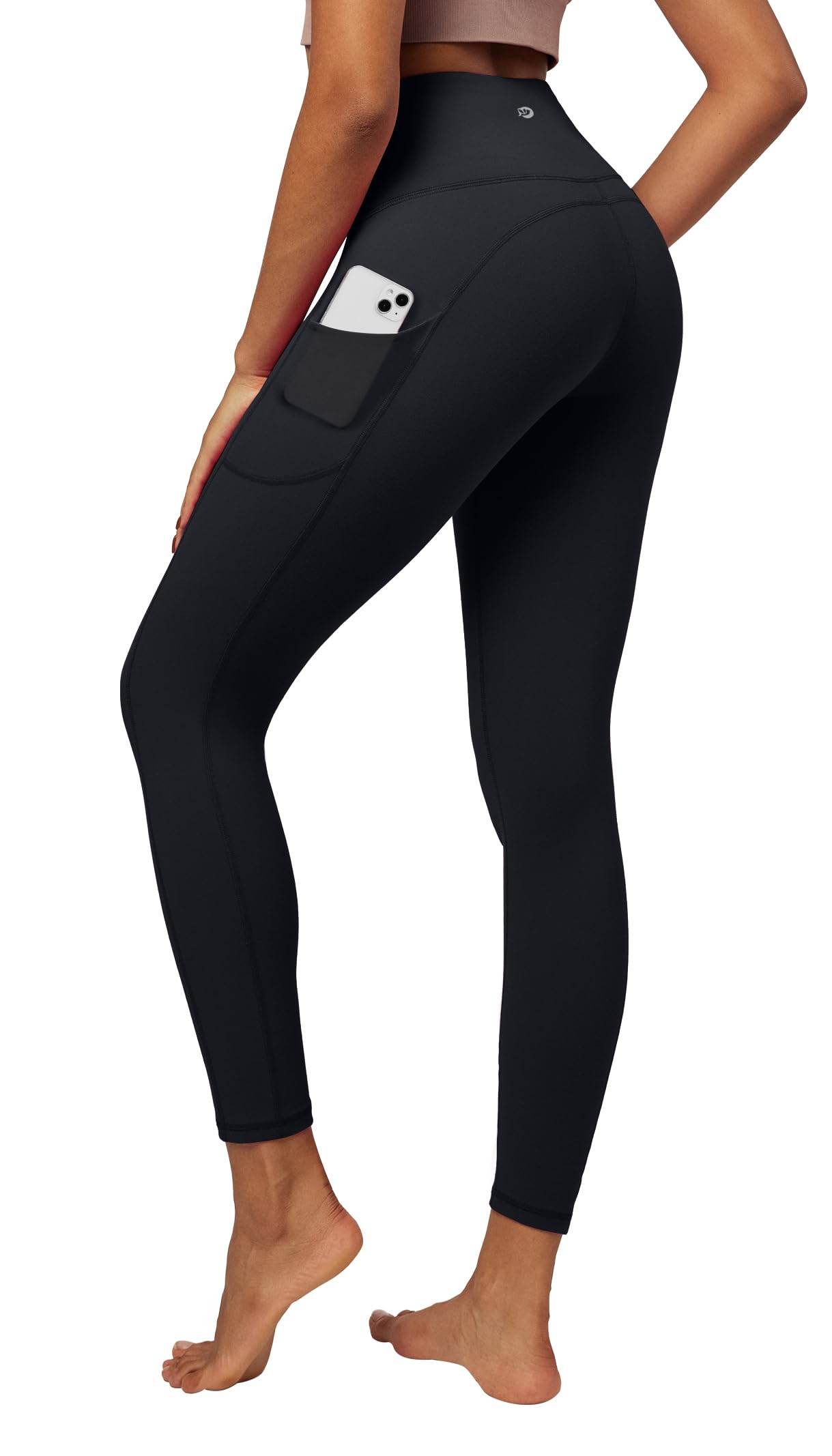 IUGA High Waist Yoga Pants with Pockets, Leggings for Women Tummy Control, Workout Leggings for Women 4 Way Stretch Black - zenfulharmony.com