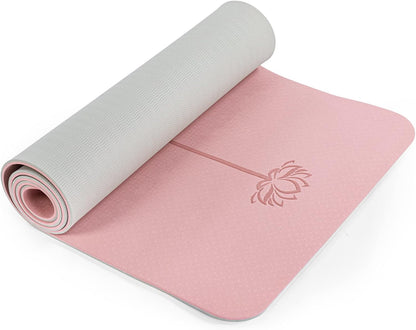 Yoga Mat Non Slip, Pilates Fitness Mats, Eco Friendly, Anti-Tear 1/4" Thick Yoga Mats for Women, Exercise Mats for Home Workout with Carrying Sling and Storage Bag - zenfulharmony.com