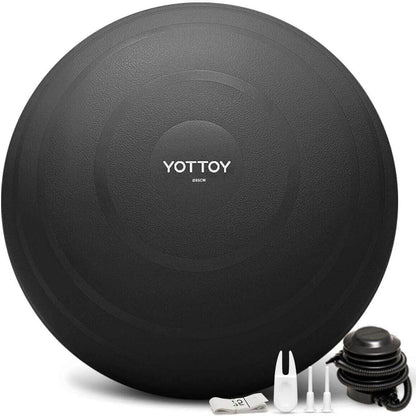 YOTTOY Anti-Burst Exercise Ball for Working Out, Yoga Ball for Pregnancy,Extra Thick Workout Ball for Physical Therapy,Stability Ball for Ball Chair Fitness with Pump - zenfulharmony.com