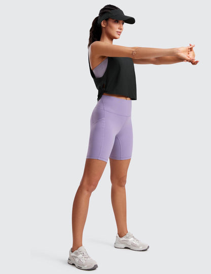 CRZ YOGA Pima Cotton Cropped Tank Tops for Women - Sleeveless Sports Shirts Athletic Yoga Running Gym Workout Crop Tops Black Small - zenfulharmony.com